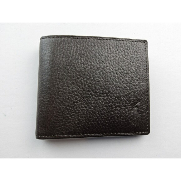 Ralph Lauren Polo Men's Pebbled Leather Bifold Wallet - Picture 1 of 4